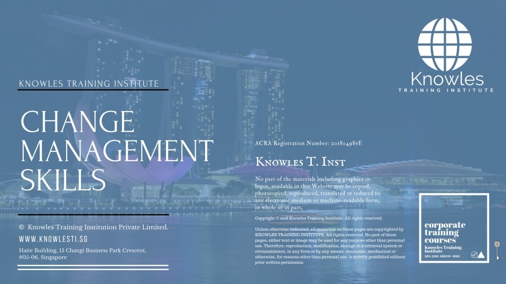 Change Management Skills Training Course in Timor-Leste