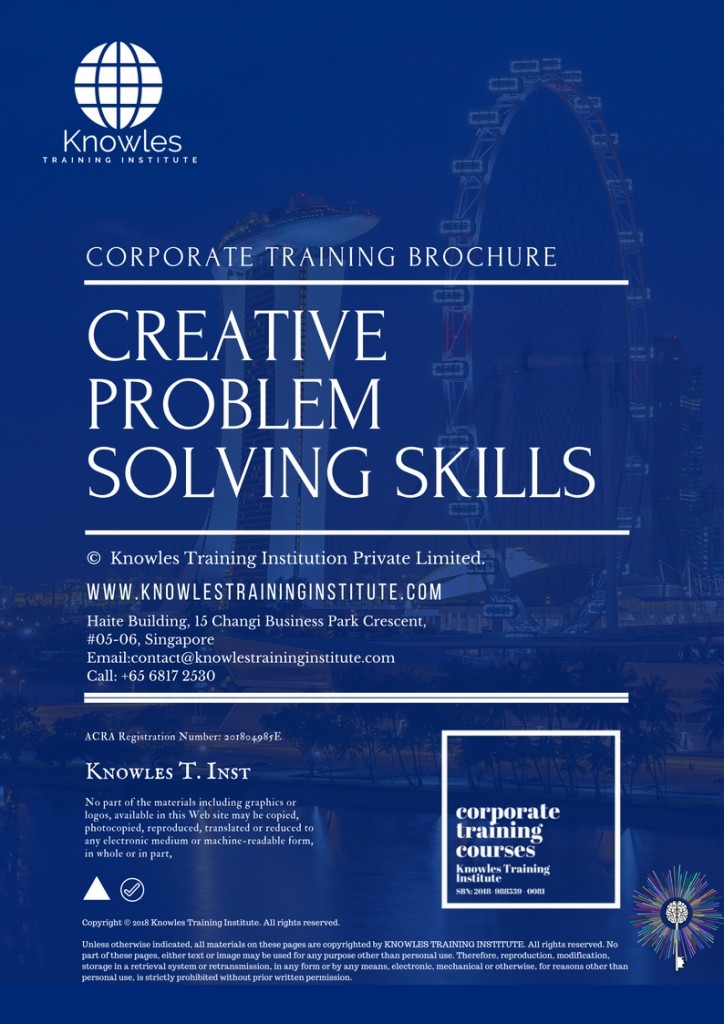 Creative Problem Solving Skills Training Course in Timor-Leste Brochure