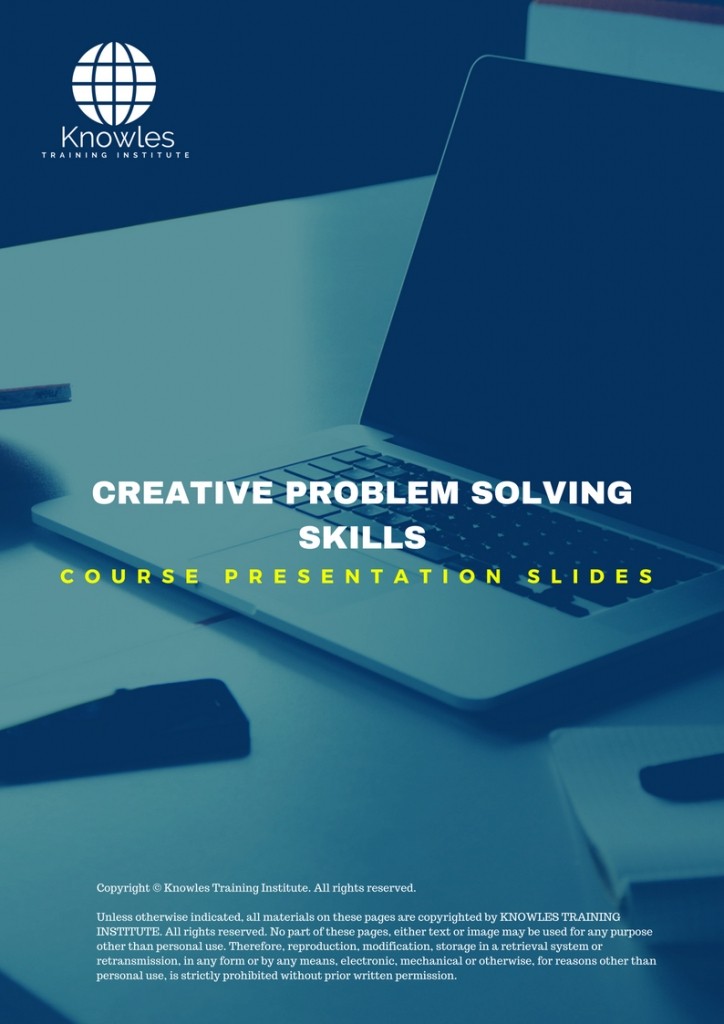 Creative Problem Solving Skills Training Course in Timor-Leste PPT Slides Used During Course