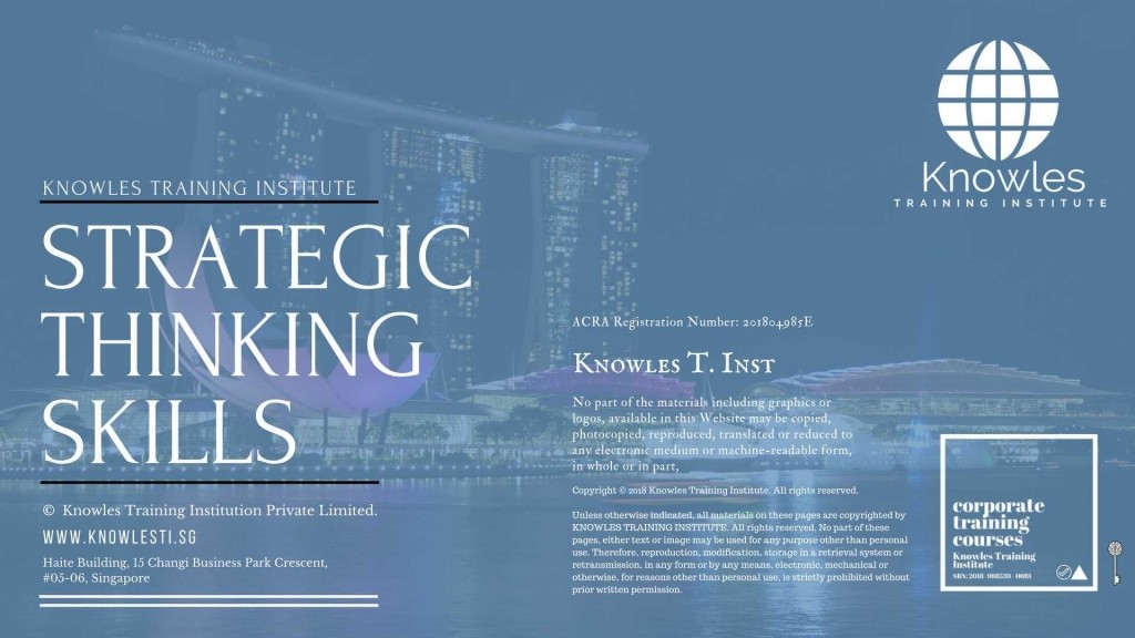 Strategic Thinking Skills Training Course in Timor-Leste