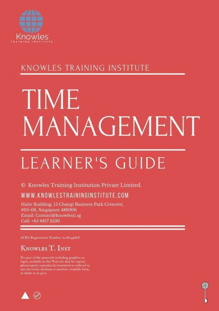 Time Management Training Course in Timor-Leste Learner_s Guide