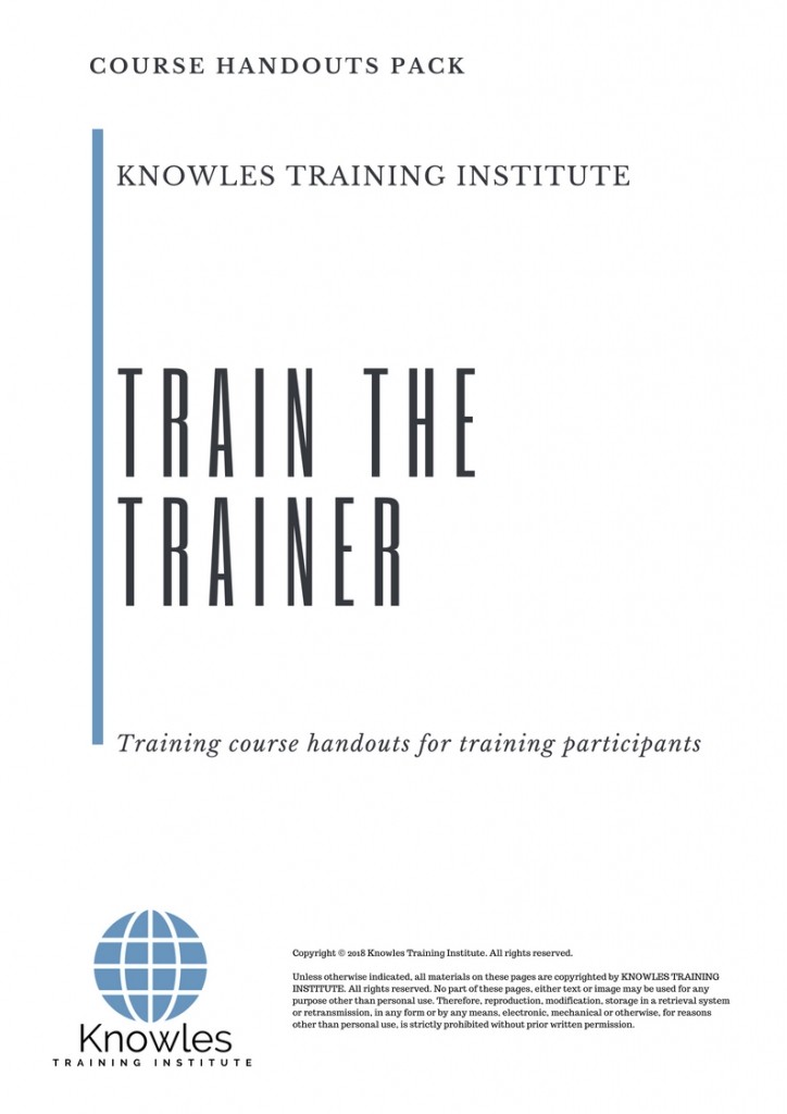 Train The Trainer Course in Timor-Leste Handouts